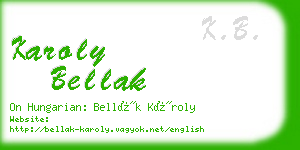 karoly bellak business card